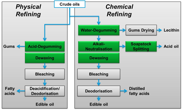 Two Palm Oil Refinery Processes