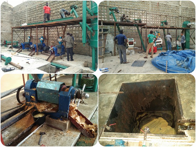 sunflower and peanut oil pressing plant in Togo